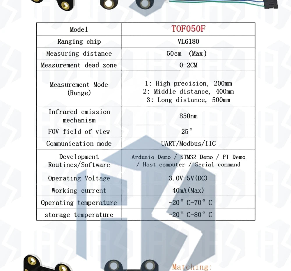 ‌VL6180/VL53L0X/VL53L1X Time-of-Flight (ToF) Laser Distance Sensor – High-Precision Ranging Module (50cm/2m/4m) with MCU