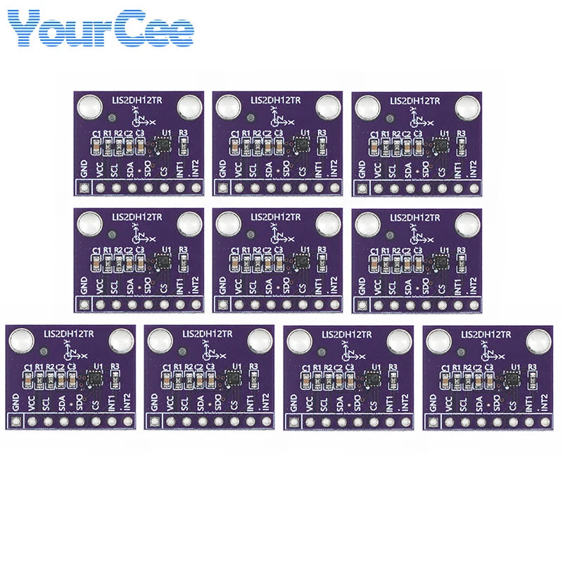 10pcs/1pc LIS2DH12TR Acceleration Module 3 Axis MEMS Accelerometer Motion Sensor Module Replace ADXL345 for Arduino