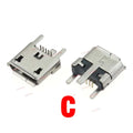 10X USB 2.0 Charging Socket Micro USB 5Pin Connector B Type Female 180 Degree SMT DIP Flat Mouth Bluetooth Audio Interface Jack