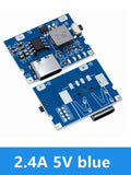 LiPo Battery Charging Protection Module, 5V 2.4A USB Type-C Boost Converter Power Supply Board