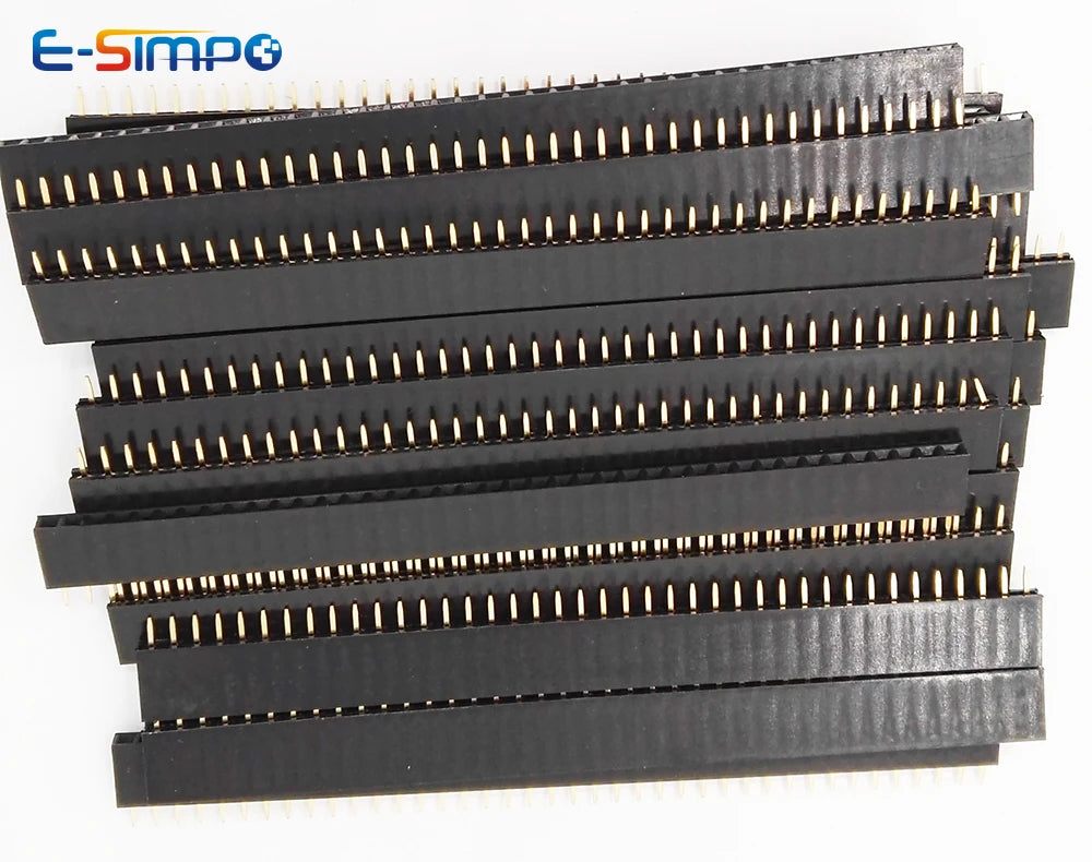 10pairs 1x40Pin Single Row Male Female 2.54mm PH3.5/5/5.7/8.5mm Brass Goldplated Reflow Rohs PCB Pin Header Jumper Socket Kit