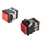 10PCS Momentary Latching KD2-21 22 23 24 Square Push Button Switch With LED Indicator 6PIN 8PIN 3A/250V 6A/125V ON-ON