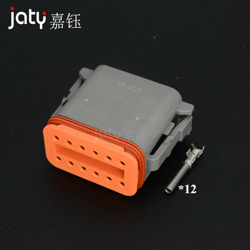 Deutsch Waterproof Connector with Fixed Flange Plug DT04-2P-L012 DT04-4P-L012 DT04-6P-L012 DT04-8P-L012 DT04-12P-L012 DT06-2S