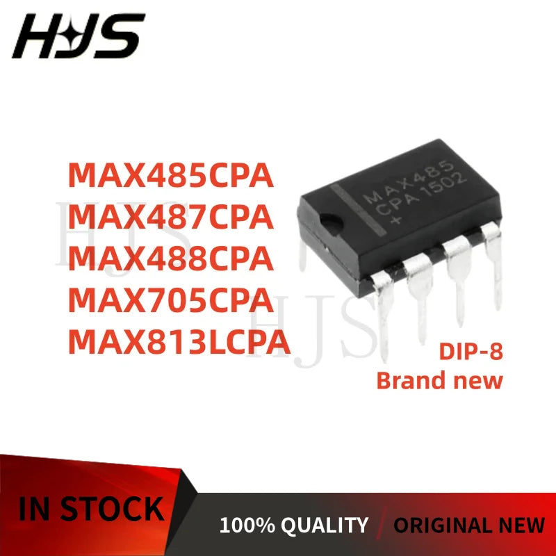 10PCS MAX485CPA MAX487CPA MAX488CPA MAX705CPA MAX813LCPA MAX485 MAX487 MAX488 MAX705 MAX813L DIP-8 Interface Receiver IC NEW