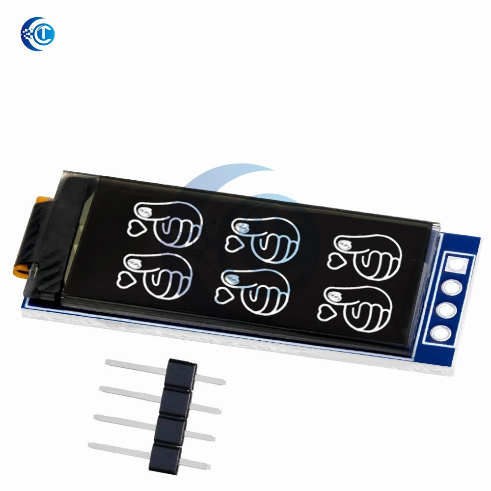 1.09/1.1 Inch OLED Display Module - 128x64 SSD1312 Driver I2C Interface for Arduino (64x128 Resolution, 12864 Type)