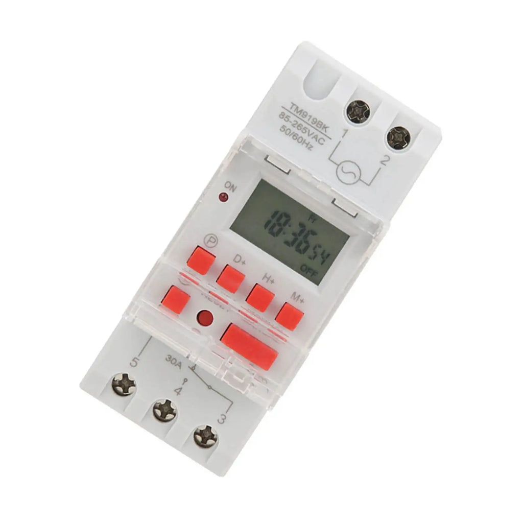 TM919BK  85~265V AC 30A LCD 7 Days Programmable Digital Timer Switches LCD Timer Switches