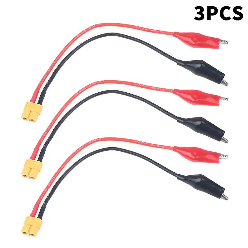 14AWG XT60 Connector Cable with Alligator Clips for SKYRC NC2500 Pro Motor Break-in Tool, Power Test Lead