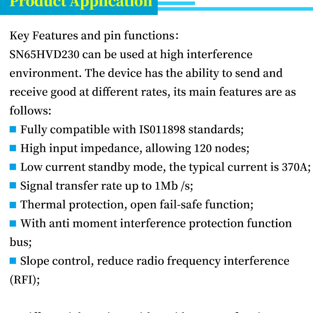 Liludin 1/5/10Pcs MCU 230 bus transceiver SN65HVD230 CAN communication module 230