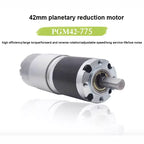 Max 200KG 42GP-775 Metal Planetary Geared DC Motor 12V~24V/1351RPM~7RPM High Torque and Forward/Reverse PWM Speed Regulation