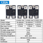 LCTC SSR Solid State Relay 10A 25A 40A 60A 80A 100A 120A 200A 240A Single Phase Control Relay DC TO AC DC TO DC AC TO AC 3-32VDC
