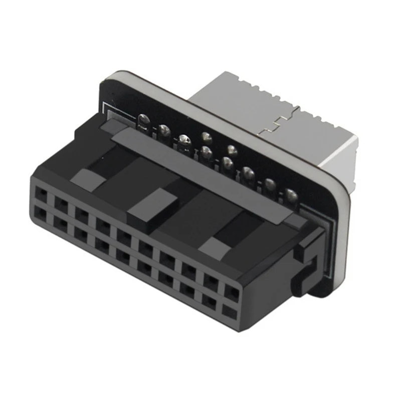 USB Front Panel Adapter Type-E Female to USB 3.0 19 PIN Male Adapter Internal Vertical Header Splitter for Type C Motherboard