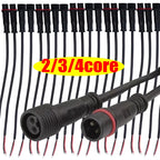 M12 IP67 Waterproof Connector Cable 2/3/4 Pin Male Female Plug with PVC Wire for Car LED Light Motorcycle Modification Accessory