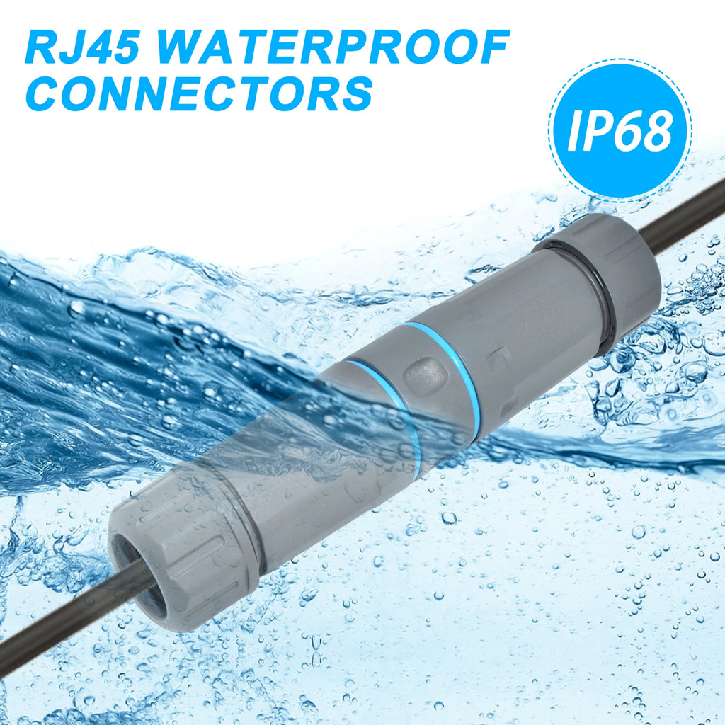 YXY RJ45 Docking Connector Ethernet Network Straight-through Waterproof IP67 Header Outdoor Broadband Network Cable Extender