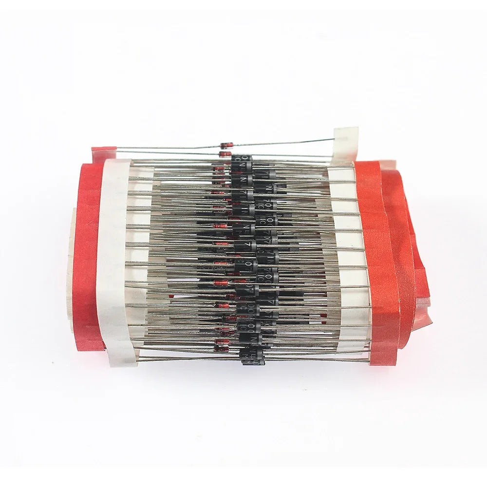 100-200pcs Rectifier Schottky Diode Kit 1N4007 1N4148 1N5408 1N5819 1N5822 1N4001 1N4004 1N5404 FR107 FR207 Fast Switching Diode