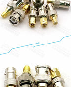 SMA Male Plug to BNC Female M/F Radio Antenna Connector RF Converter M/F Radio Antenna Adapters Kit Coaxial SMA to BNC Adapter