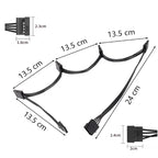 Molex 4 Pin Male to SATA Female Power Supply Cable,15 Pin SATA Power Splitter Converter Adapter Cable Hard Drive HDD SSD Cable