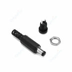 1-10Pcs 5.5 x 2.1mm 12V DC Power Male Plugs Connector Female Jack Screw Nut Panel Mount Adapter For DIY Projects Connector