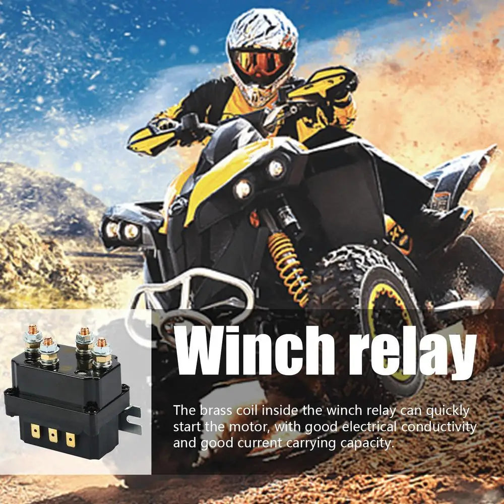 12V 500A Winch Remote Contactor 5000-7000 Lbs Winch Control Solenoid Relay Twin Wireless Remote Recovery For Car JeepsUniversal