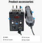 858D-B JCD Hot Air Gun BGA Rework Soldering Station, 220V SMD SMT Welding Repair Heat Gun