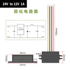 LY-KREE 24v to 12v converter 1A 3A 5A 10A 20A 30A 40A step-down module dc dc 24v to 12v step down converter dc power supply