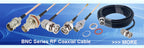 BEVOTOP BNC to BNC RG58 Cable BNC Male to BNC Male Straight / Right Angle 90° Plug RG-58 Jumper 50Ohm RF Coaxial Extension Cable