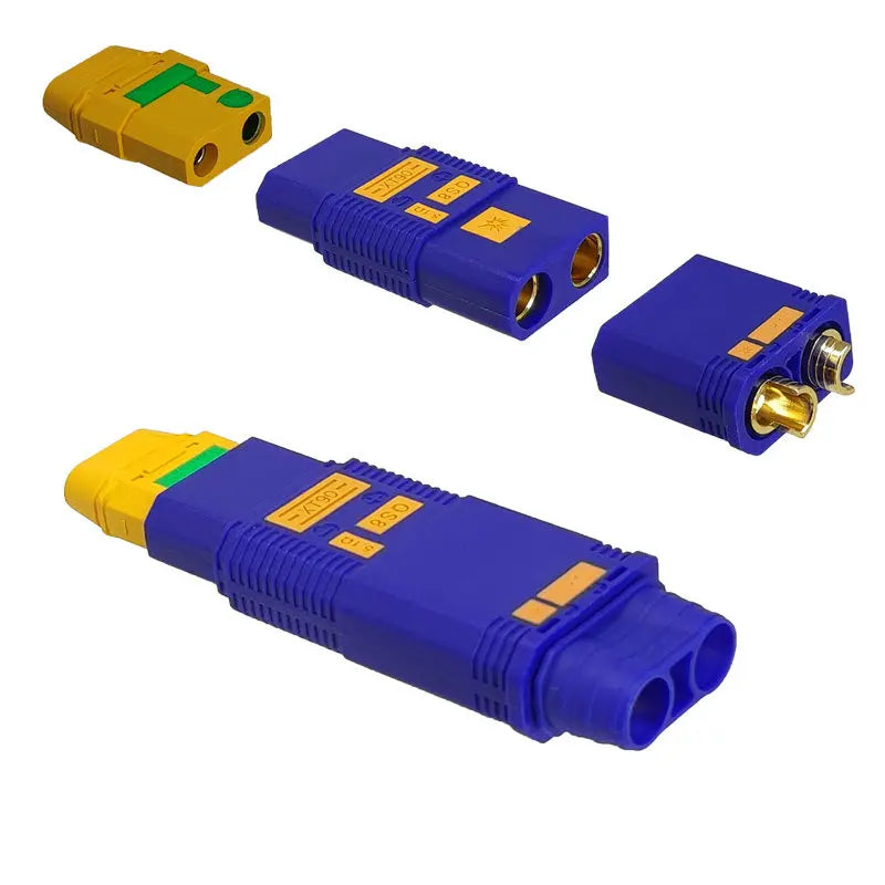 QS8-S/QS8-S+ High-Current Anti-Sparking QS8 to XT90 Adapter, Drone Lithium Battery Connector, Electric Vehicle Charging Plug