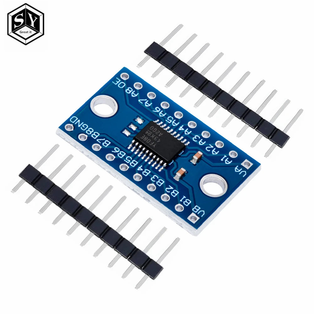 TXS0108E 8-Channel 1.4V-5.5V Bidirectional Logic Level Shifter with Auto-Direction Sensor 10Mbps High-Speed Voltage Converter