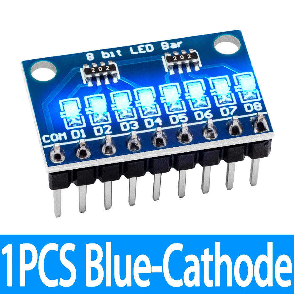 BS 3-24V 8 Bit Blue/Red Common anode/cathode LED indicator Module Breadboard kit Board for MCU ARM 3d printer for UNO MEGA2560
