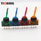 4Pcs Car Toggle Switch 12V Illuminated Car Rocker Switch 20A Rocker Switch Red Blue Green Yellow