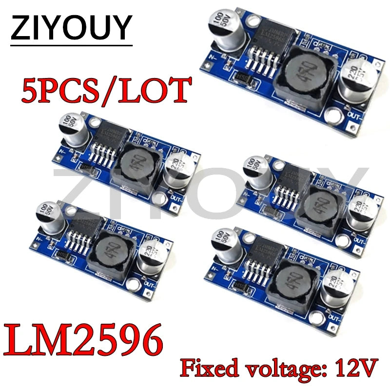 2/5PCS LM2596 LM2596S DC Buck Converter 3.0-40V To 1.5-35V Power Supply Step Down Module Fixed 3.3V,5.0V,12V DC to DC