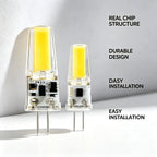 10PCS LED COB Lamp 6W Bulbs Dimmable G4 mini COB AC DC 12V 220V Candle Lights Replace 30W 40W Halogen for Chandelier Spotlight