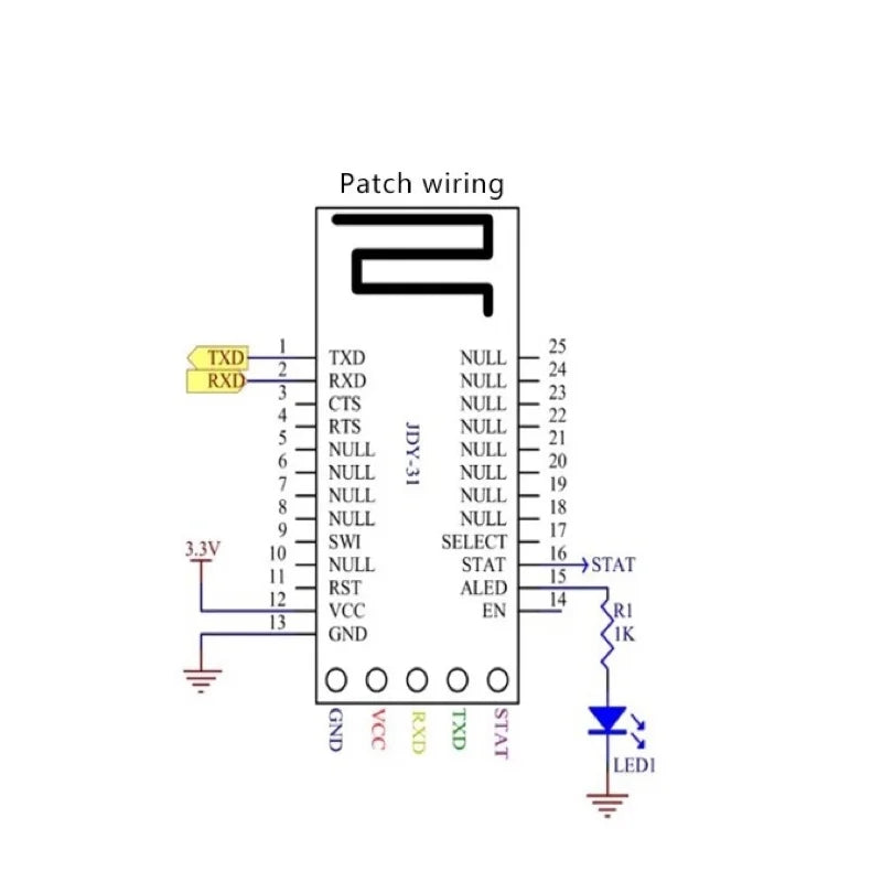 JDY-31 SPP-C Module Serial Port Pass-through Wireless Communication 2.4G JDY-30 Compatible HC-05 HC-06 Bluetooth-compatible