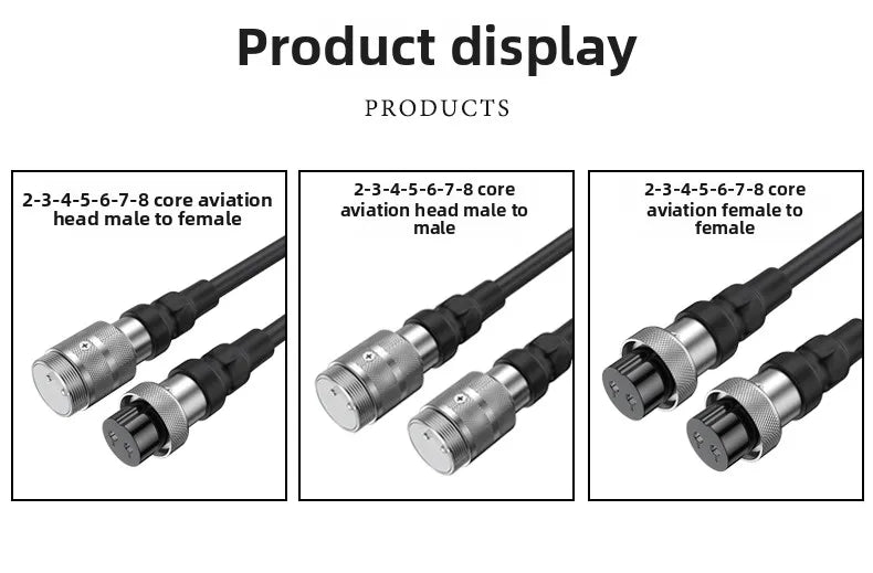 GX16 2/3/4 Pin Aviation Plug Male Female Wire Connector Extension Cable GX16 2/3/4 Core Ribbon Aviation Plug Power Cord Adapter