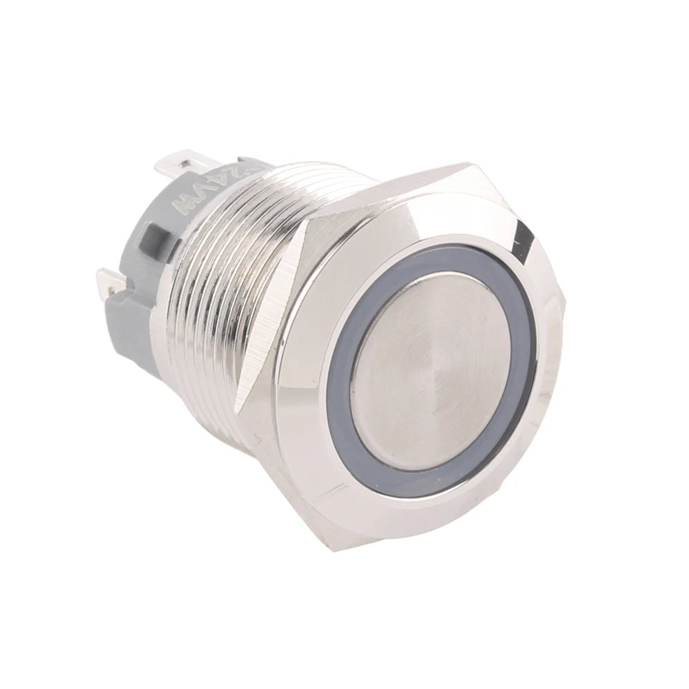 19mm Metal Push Button Switches 4Pins Short Terminals Button Latching Lock/ Self-reset 6V12V24v220V Red Green LED Light for PC