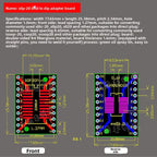 5PCS PCB Board SMD Turn To DIP Adapter Converter Plate SOP 8/16/14/20/24/28P SOT89 SOT23 SOT223 TO DIP SOP/MSOP/TSSOP