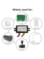 12V/24V to 5V 3A Power Adapter Converter DC-DC Step Down Module USB-A Female/Type C/dual USB/open Wire Connector Waterproof CE