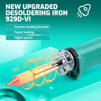 YIHUA 929D-VI Desoldering Iron 180W Tin Sucker New Upgraded Desoldering Tool With Nozzles THT PTH Remover PCB