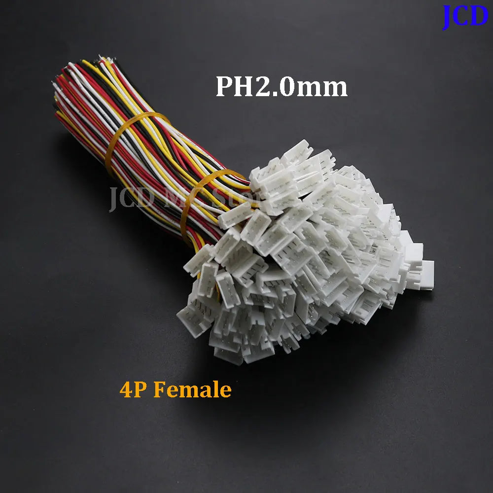 5/10PCS Mini Micro JST PH 2.0 Male Connector 2/3/4/5/6 Pin Way Plug Terminal Wires Cable for Housing PH 2.0 Socket Connector