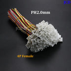 5/10PCS Mini Micro JST PH 2.0 Male Connector 2/3/4/5/6 Pin Way Plug Terminal Wires Cable for Housing PH 2.0 Socket Connector