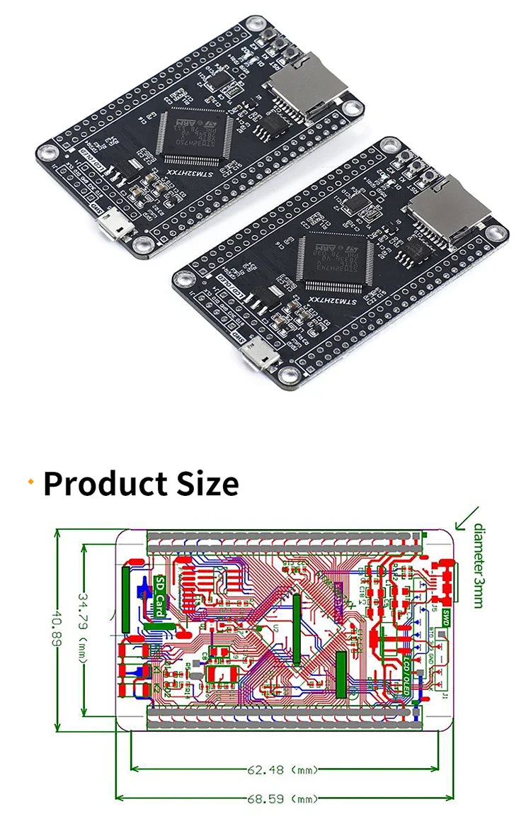 STM32H750VBT6 STM32H743VIT6 ARM STM32 Minimum System Development Board Module