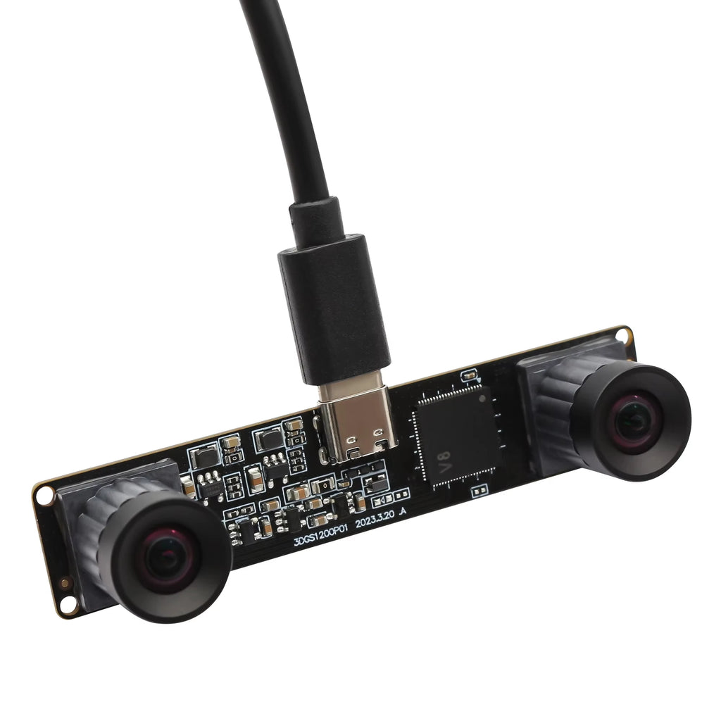 ELP 1200P Global Shutter USB Webcam Synchronization Dual Lens Camera Module High Speed 120fps 3D Stereo UVC Industrial Camera