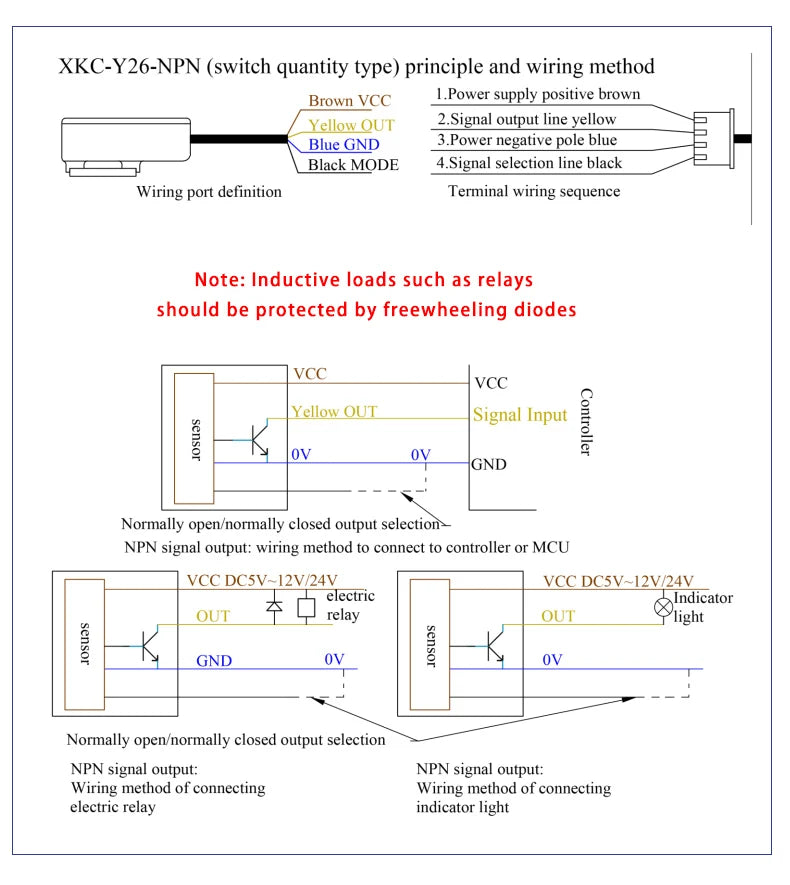 XKC-Y26 Non-contact Liquid Level Sensor External-attached Pipeline Water Level Sensor Liquid Sensor Liquid Detection Switch