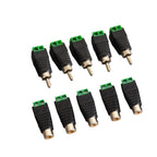 2/5/10PC DC 12V Male Female RCA BNC Connectors 5.5*2.1/2.5mm Welding-Free Power DC Plug Adapter Jack Socket For LED CCTV Camera