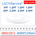 SMD Capacitors 4000PCS 0805 2012 COG/NPO RoHS 50V 0.25% 0.5% 1PF 1.2PF 1.5PF 1.8PF 2PF 2.2PF 2.4PF 2.5PF High quality