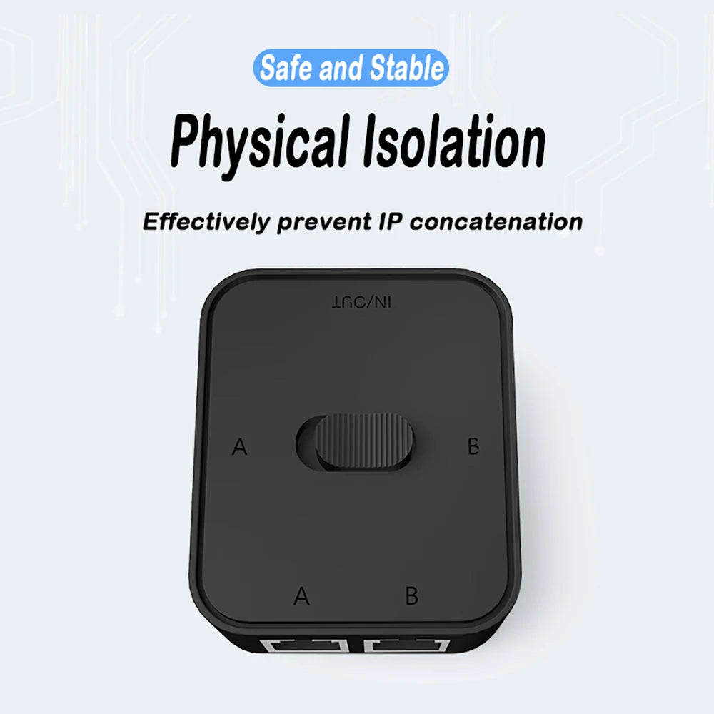 1000Mbps 1 In 2 Out Ethernet Adapter RJ45 Splitter Lan Connector Cat 6 RJ45 Splitter Switch Coupler for PC Laptop TV Box Router