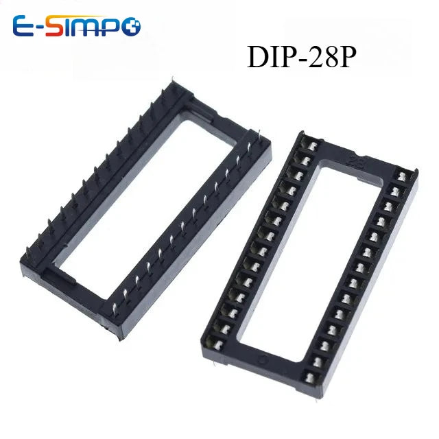 10PC 2.54mm IC Socket DIP6 DIP8 DIP14 DIP16 DIP18 DIP20 DIP28 DIP40 Pin Connector 8 14 16 18 20 24 28 40Pin DIP Socket Chip Base