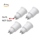4pcs GU10 to E26/E27 Lamp base adapter Gu10 to E27 light socket adapter extender, install standard LED bulb into Gu10 holder