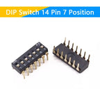 10pcs/lot Slide Type SMT SMD Dip Switch, 2.54mm Pitch 2 Row 4 Pin 2 Position / 8 pin 4 Position / 16 pin 8 Position