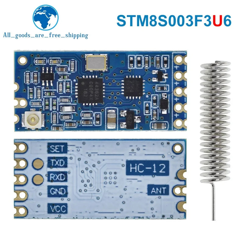 1/3pcs TZT 433Mhz HC-12 SI4463/4438 Wireless Serial Port Module 1000m Replace Bluetooth NEW