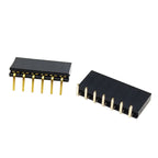 50pcs 2.54mm Right Angle 90D Single Row 0.1" RA PH8.5 1*3/4/5/6P 8p 10p 1*40P Gold Rohs PCB Socket Female Pin Header Connector